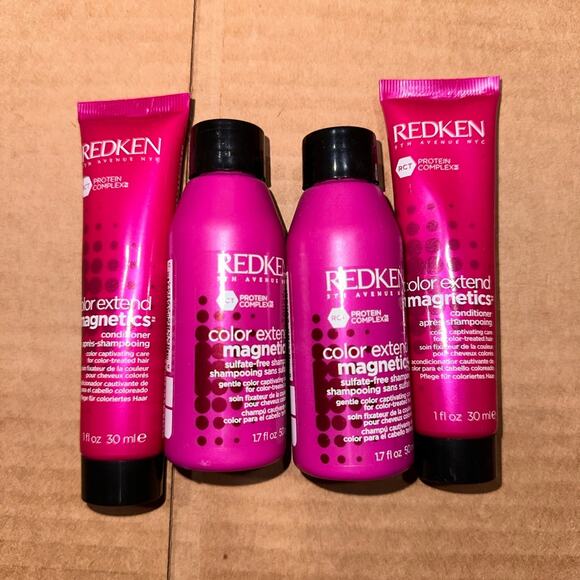 Redken Color Extend magnetics shampoo and conditioner hair care travel
